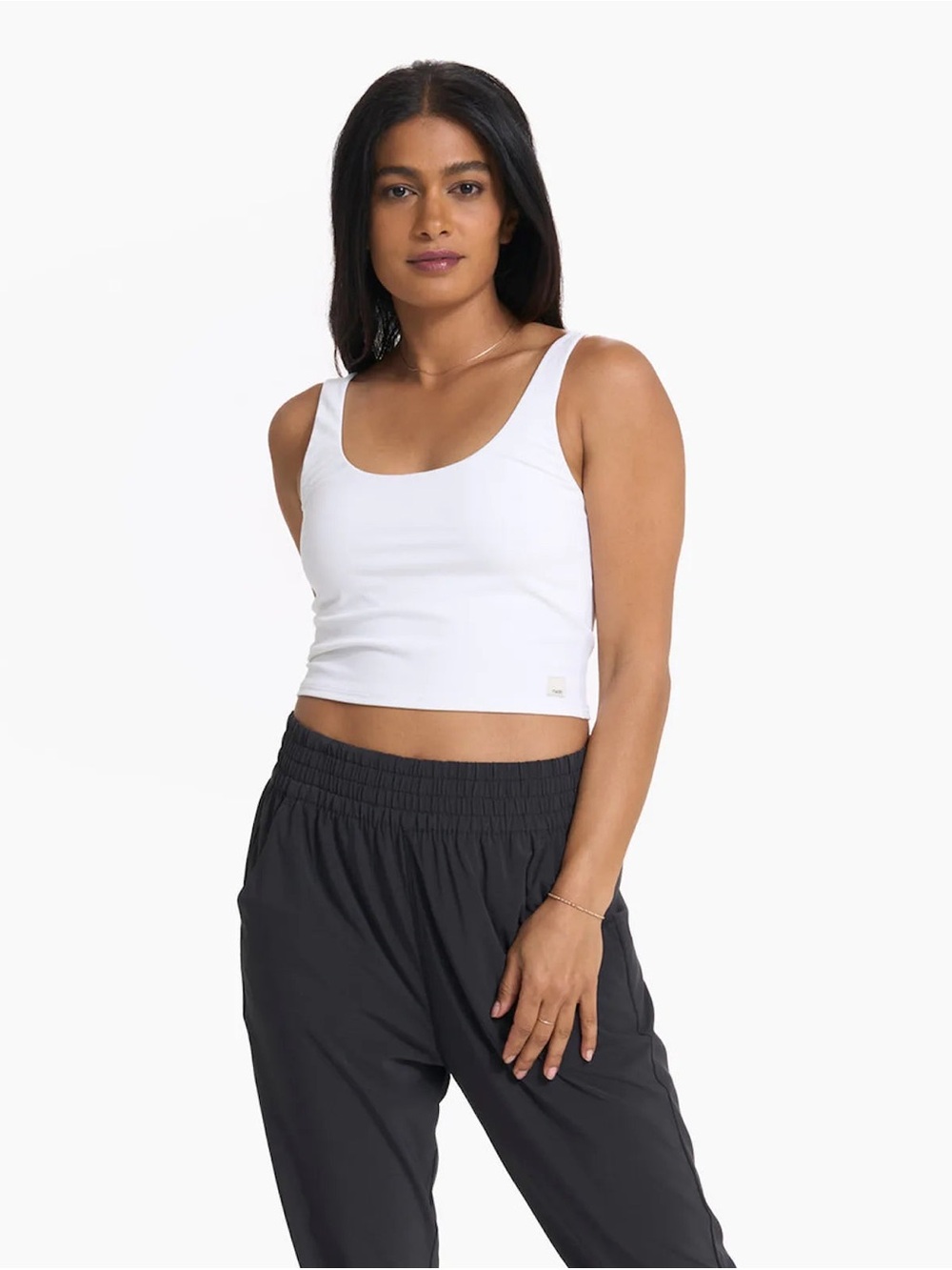 NWT VUORI Daily Crop Tank in White Size S